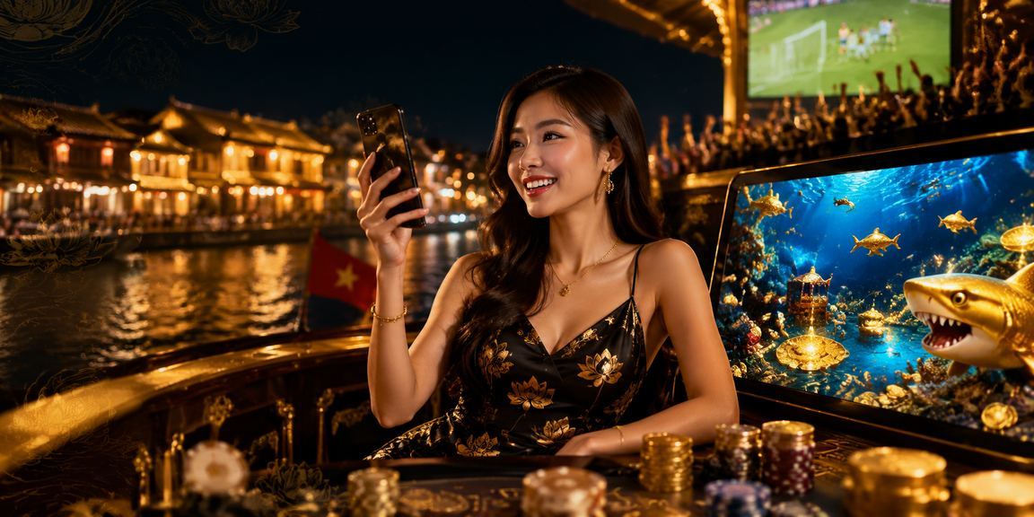 Người chơi tận hưởng casino mobile bên tách cà phê tại Hội An Việt Nam
